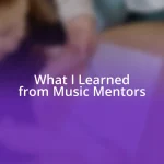 What I Learned from Music Mentors